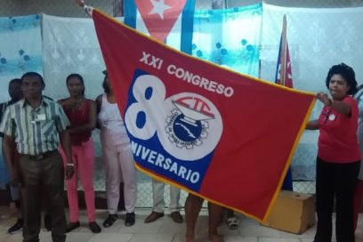 Jolgorio proletario en recibimiento de bandera XXI Congreso de la CTC en Santiago de Cuba (+ FOTOS)