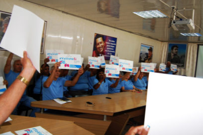 Trabajadores cienfuegueros: ¡Yo Voto Sí!