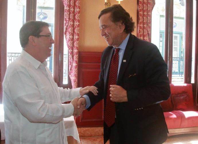 Bruno Rodríguez y Bill Richardson