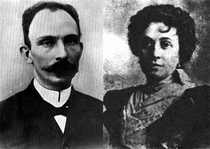 José Martí y Carmen Zayas Bazán.