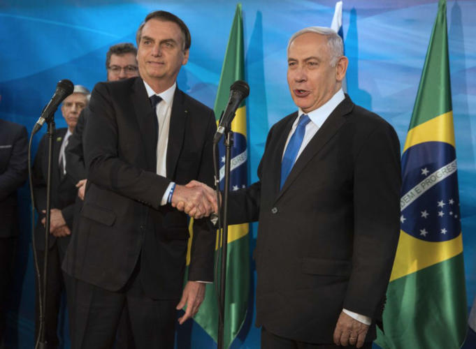 Bolsonaro y Netanyahu, este domingo, en Jerusalén. Foto: Heidi Levine/AFP