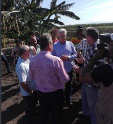 Diaz Canel en Santiago de Cuba recorre polo productivo Laguna Blanca