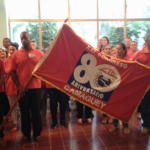 Abanderamiento de la delegación de Camagüey. Foto: Gretel Díaz Montalvo