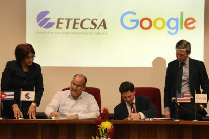 ETECSA firma Memorando de Entendimiento con Google (+Fotos)