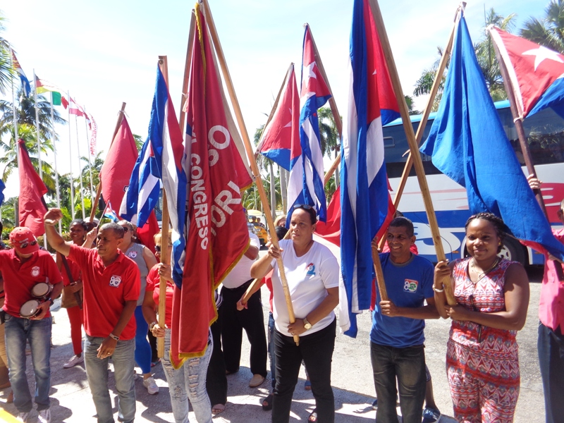 Intensas jornadas se vivieron en estos días con la presencia de la Bandera XXI Congreso de la CTC en Matanzas. Foto: Noryis