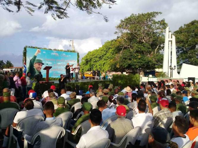 acto por el aniversario 58 de la gesta de abril de 1961 en Girón