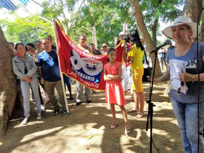 La miembro del Secretariado Provincial de la CTC, Odalys Pérez Batista, explica composición de la delegación. Foto: Jorge Pérez Cruz