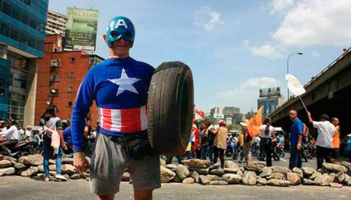 empleo por la oposición antichavista de símbolos yanquis