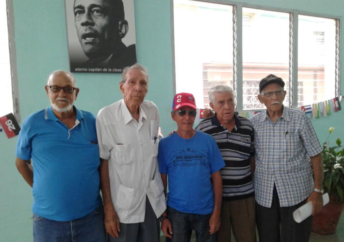 Felipe Avilés Cossio, Ramiro López Sánchez, Alfredo Aguilar Fexas, Fellín, Antonio Fontes Carbajo y Eduardo Rivero Pozas (de izquierda a derecha). Foto: Gretel Díaz Montalvo