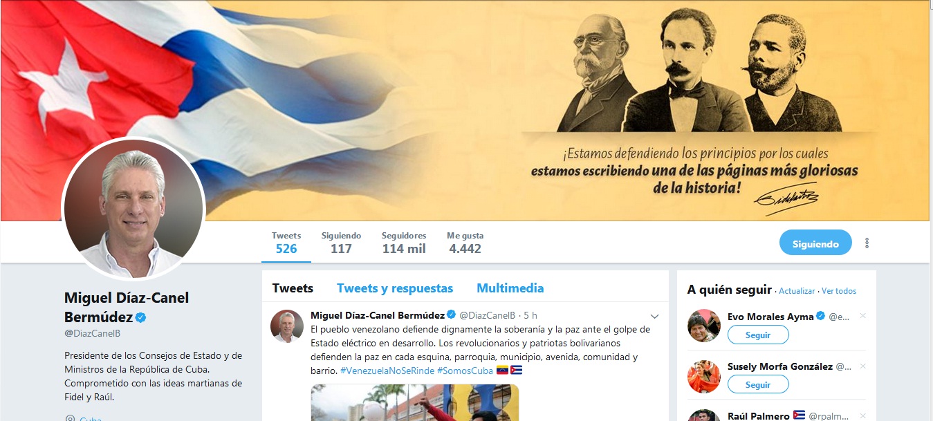 tweet de Díaz-Canel