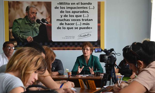 Marta Oramas, viceministra primera del Transporte (Mitrans).