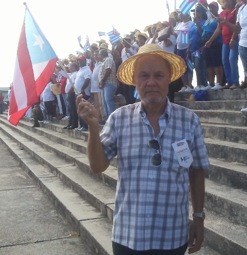 Leonardo Cruz Morales es jubilado puertorriqueño y dice sentirse más cubano en este día. Foto: Adriana Rojas Preval