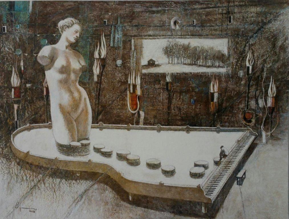 Beja Inspiración 2018 técnica mixta sobre lienzo 126 x 166 cm.