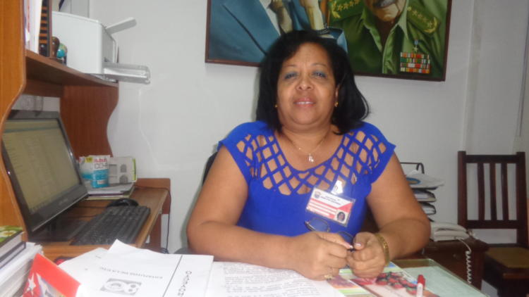 Regla Águila Hernández, Jefa del Departamento de Capacitación de la CTC Nacional