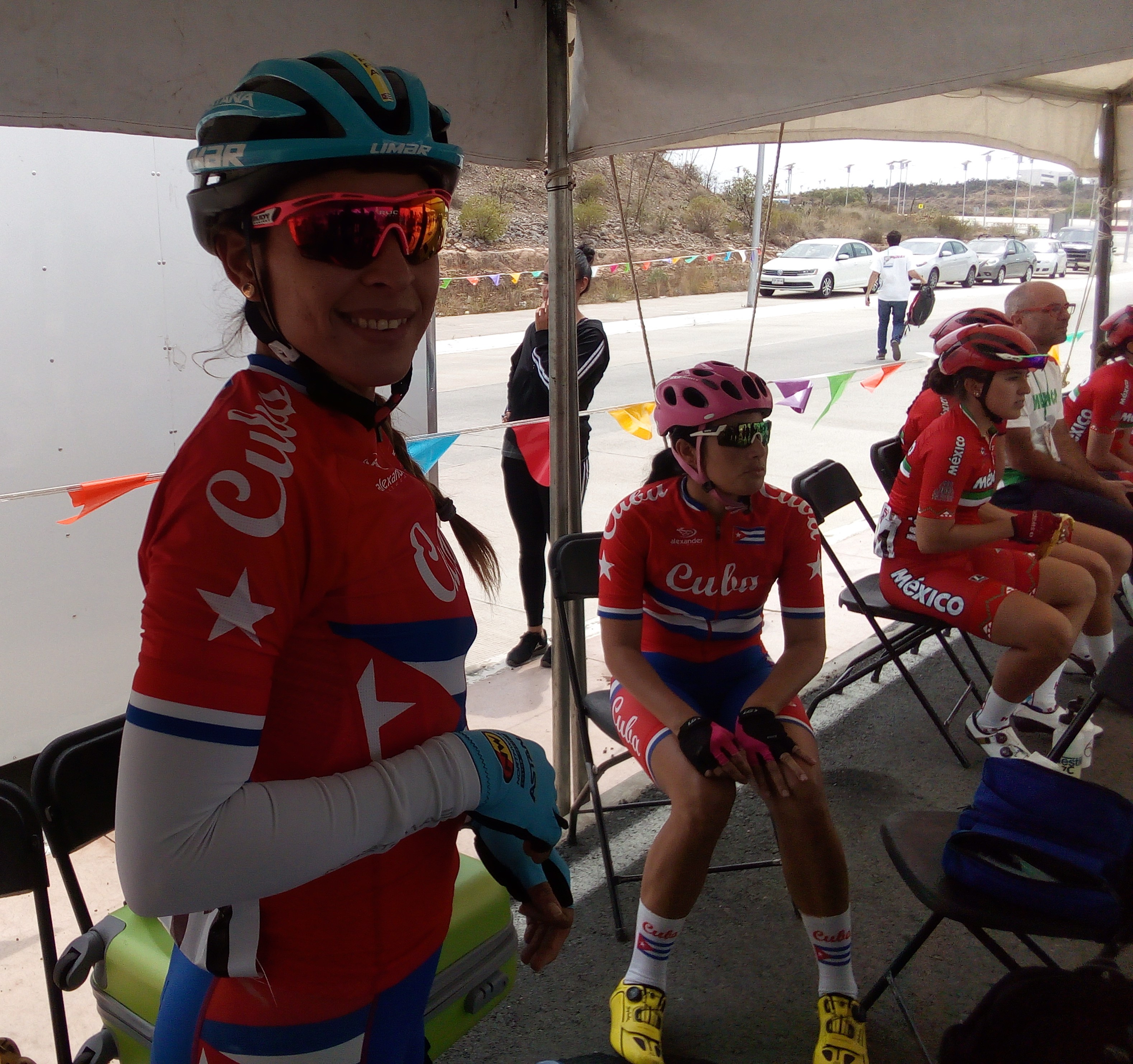Arlenis Sierra después de la carrera.