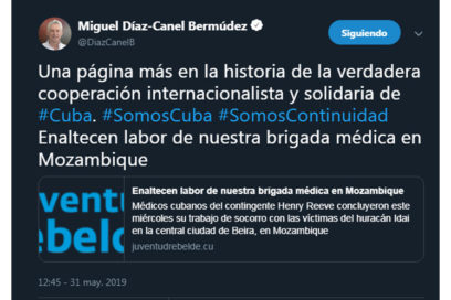 Presidente de Cuba destaca labor de médicos en Mozambique