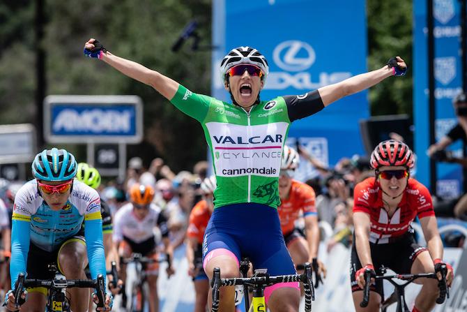 Sprint final de la 3ra etapa del Tour de California.foto: sitio del evento