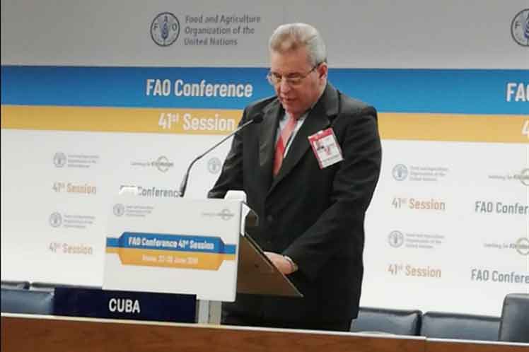 Cuba denuncia en FAO