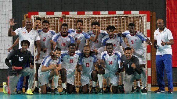 Equipo Cuba de balonmano, plata en el Campeonato Mundial de Naciones Emergentes. foto: del evento