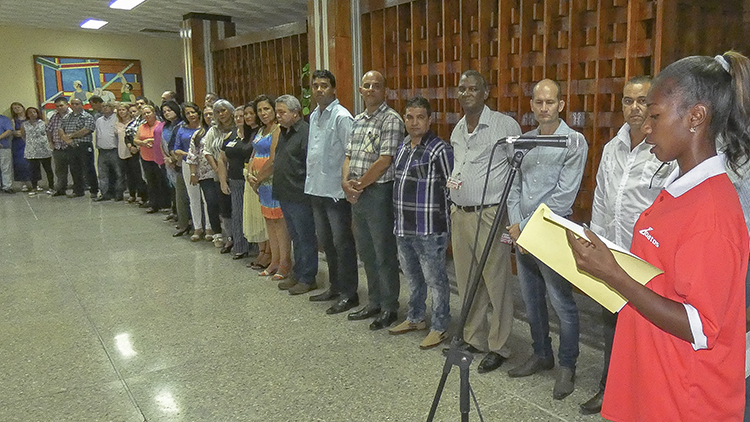 Aimé Veranes leyó el juramento de los atletas. Foto: Heriberto González Brito