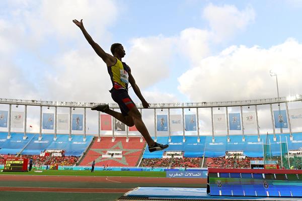 Juan Miguel Echevarría en la Liga de Diamante en Rabat. Foto: www.iaaf.org
