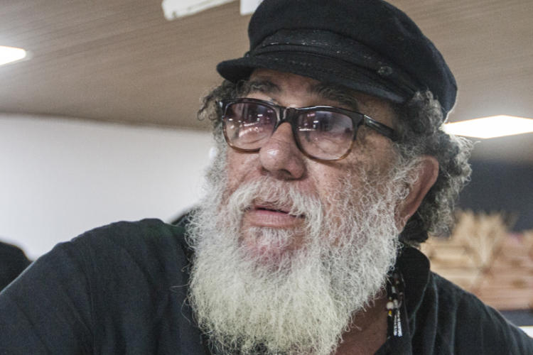 Agustin Villafaña, artista d ela plastica, durante una entrevista l IX Congreso de la Unión de Escritores y Artistas de Cuba UNEAC. Palacio de Convenciones, La Habana 30 de junio de 2019 Foto Rene Perez Massola