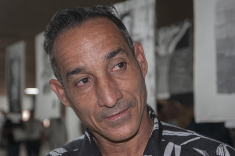 Juan CArlos Guridi, Presidente d ela UNEAC en Mayabeque durante una entrevista. IX Congreso de la Unión de Escritores y Artistas de Cuba UNEAC. Palacio de Convenciones, La Habana 30 de junio de 2019 Foto Rene Perez Massola