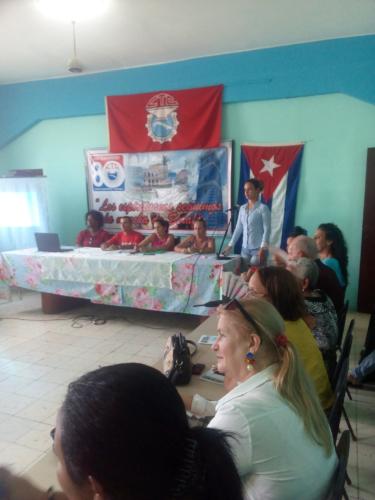 V Taller de Historia del Movimiento Obrero y Sindical cubano del municipio de Sancti Spíritus. Foto: Yuleiky Obregón Macías