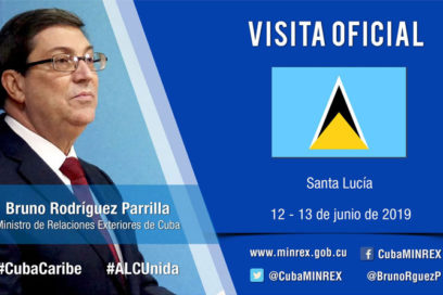 Canciller cubano en Santa Lucía para estrechar vínculos de amistad