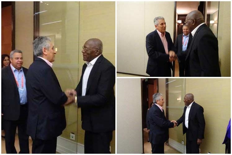 Salvador Valdés intercambia con líder de Federación Sindical Mundial (+Fotos)