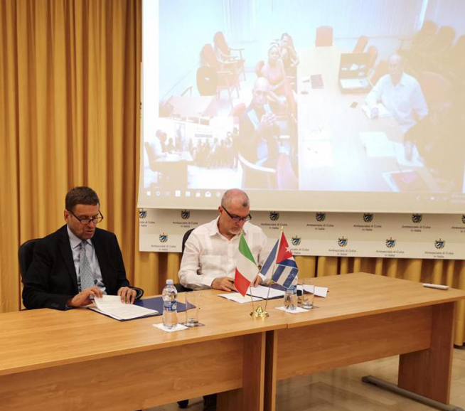Entidades científicas de Cuba e Italia firman memorando de entendimiento