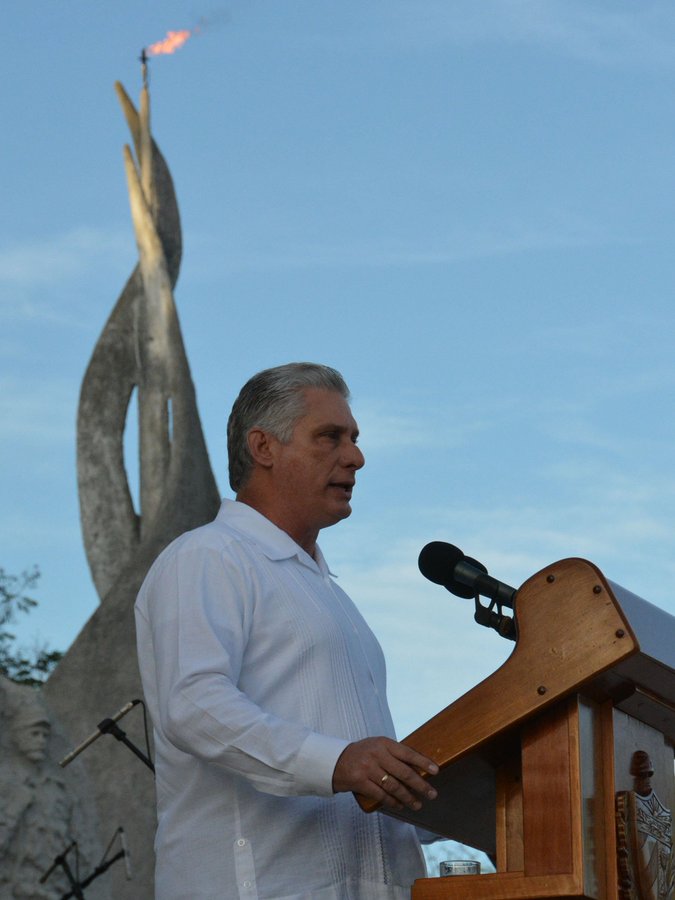 Diaz Canel en Granma acto 26 Julio