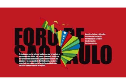 Foro de Sao Paulo exigirá respeto a la soberanía de los pueblos