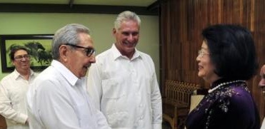 Raúl y Díaz-Canel reciben a Vicepresidenta de Vietnam