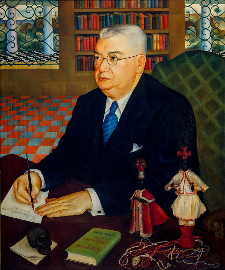Retrato de Fernando Ortiz, según Jorge Arche. Colección del Museo Nacional de Bellas Artes.