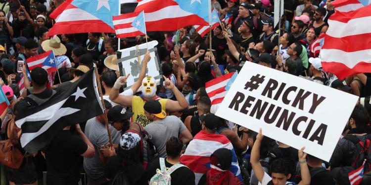 Manifestaciones de protesta en Puerto Rico para la renuncia del Gobernador Ricardo Roselló.