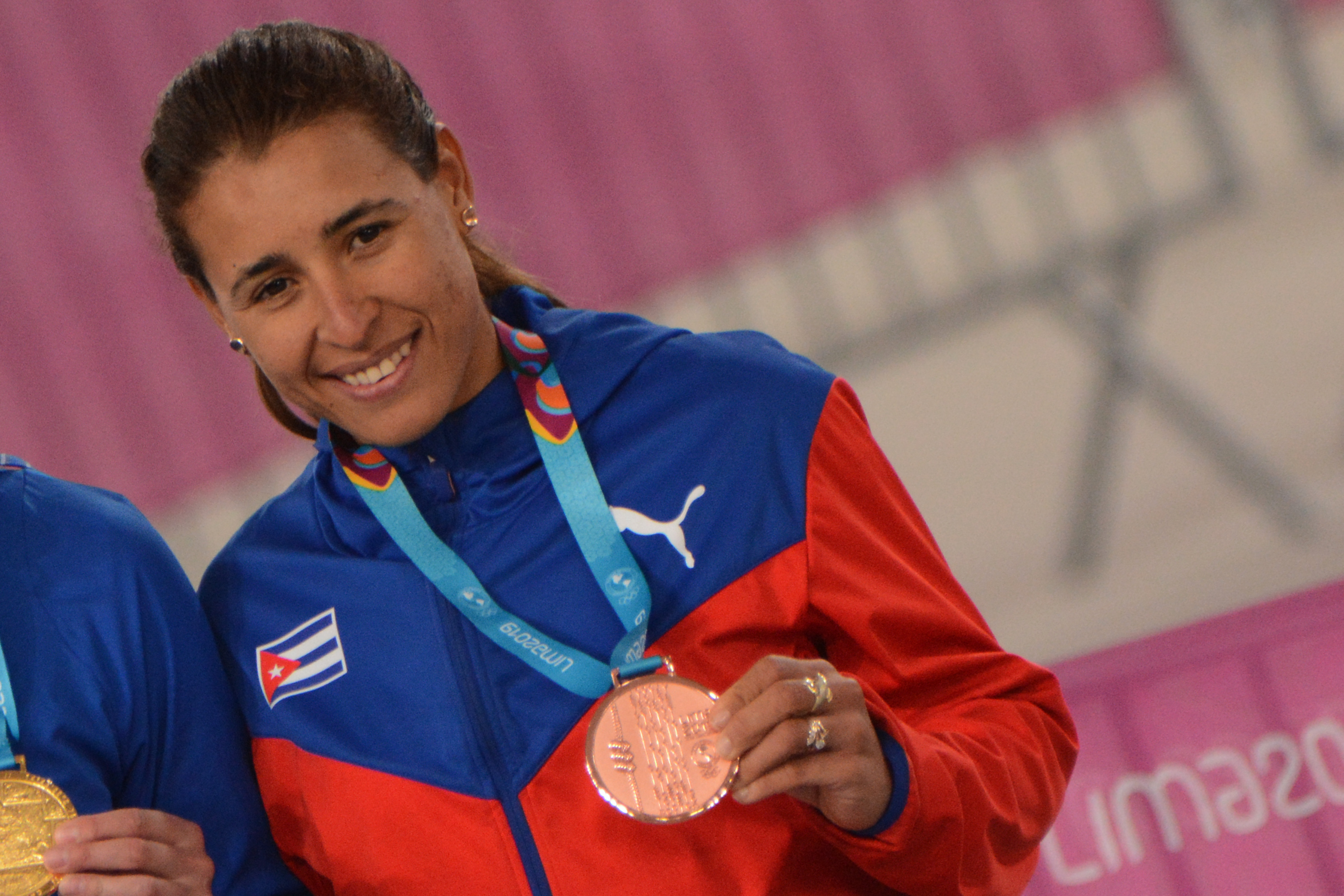 Arlenis Sierra, bronce en el ómnium en Lima 2019. Foto: Osvaldo Gutiérrez.