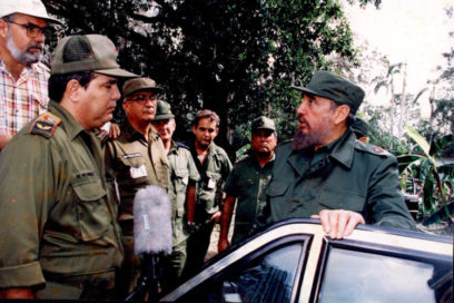 Con Fidel en un día de huracán