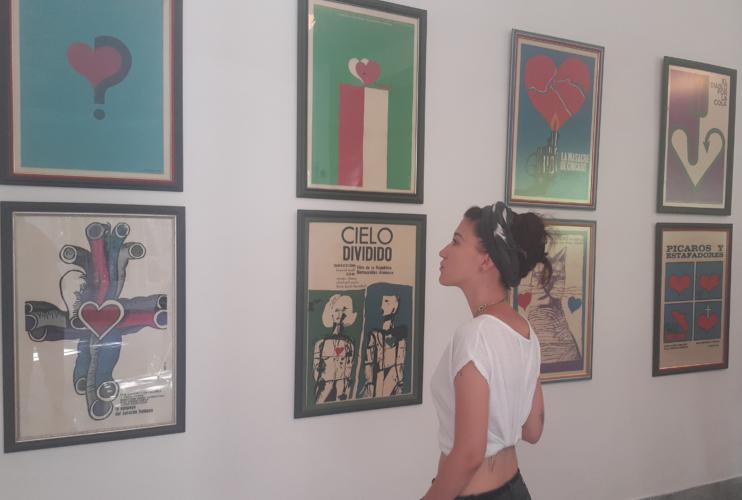 Exposición Corazón que siente, compuesta por carteles icónicos del Icaic. Foto: Dahomy Darroman Sánchez