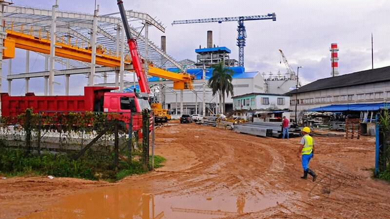 La bioeléctrica en fase de construcción aledaña al central Ciro Redondo está al 63 % de ejecución. Foto: Alejandro García Sánchez