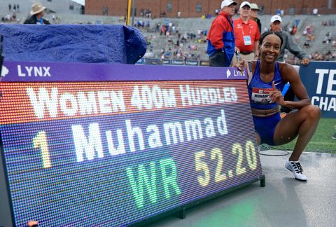 Dalilah Muhammad, recodista mundial de 400 con vallas.