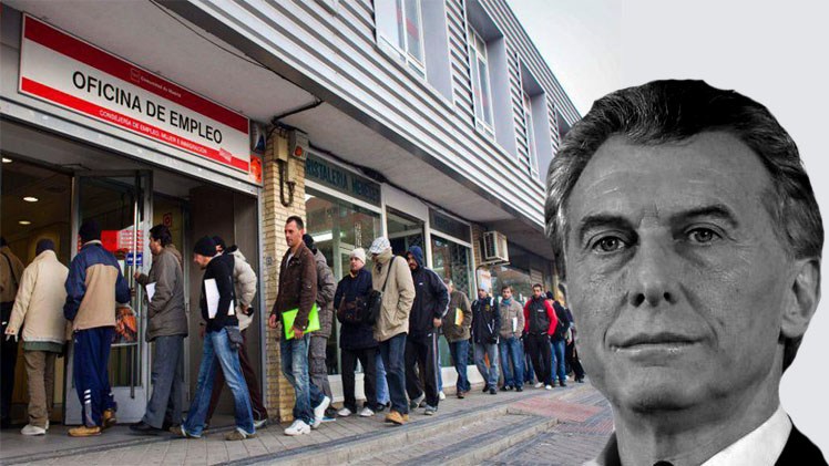 Desde que Macri asumió la presidencia, Argentina tiene un 54 % más de personas sin trabajo. Tomado de: kontrainfo.com