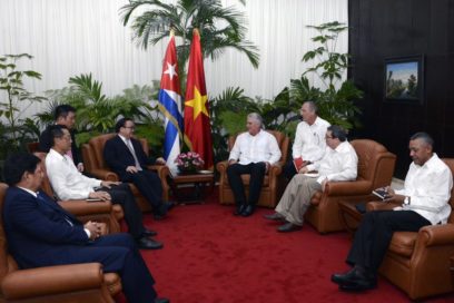 Díaz-Canel recibió a alto dirigente del Partido Comunista de Vietnam