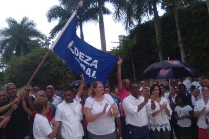 Bandera Proeza Laboral a trabajadores villaclareños de Comercio, Gastronomía y servicios