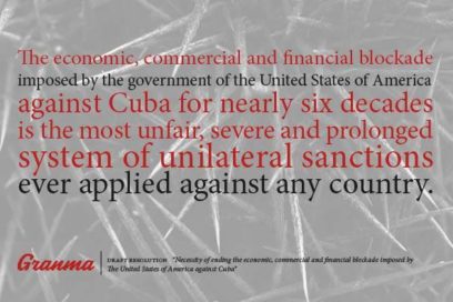 Cuba presents report on impact of U.S. blockade this past year