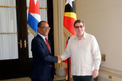 Recibe canciller cubano a su homólogo de Timor Leste