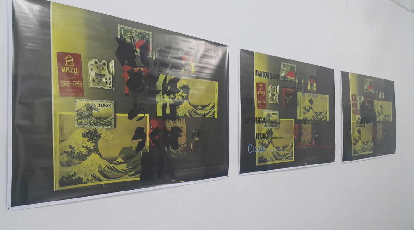 Collage de arte japonés, de Ricardo Fuentealba-Fabio.
