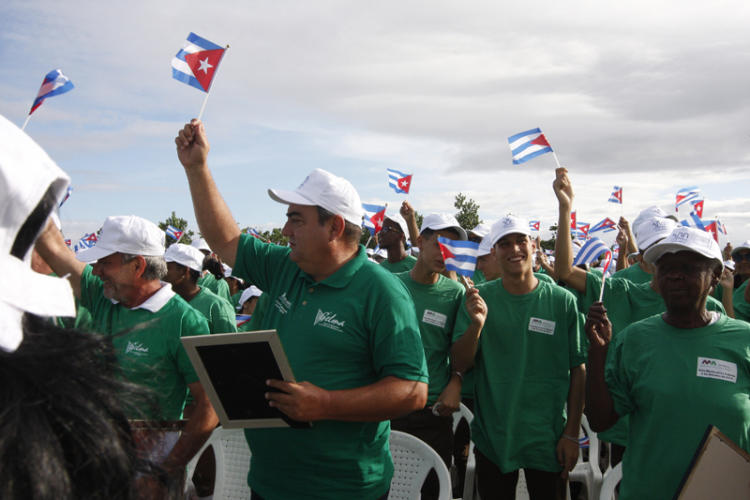 Día del Trabajador Agropecuario en la Unidad Empresarial de Base América Latina, de la Empresa Agropecuaria Metropolitana. La Habana