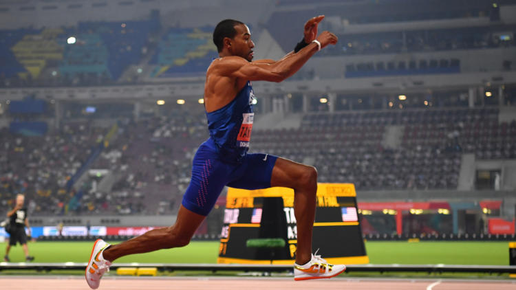 Christian Taylor, primer tetracampeón en triple salto.