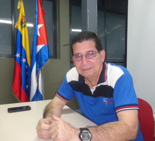 Gaspar Sotolongo Pérez en la sede de la Misión Cubana Barrio Adentro Deportivo, en Ciudad Tiuna, Caracas, Venezuela. Foto: Jorge Pérez Cruz